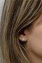 Heliophilia Silver Pendientes de Plata de Ley 925 con Baño de Oro y Circón